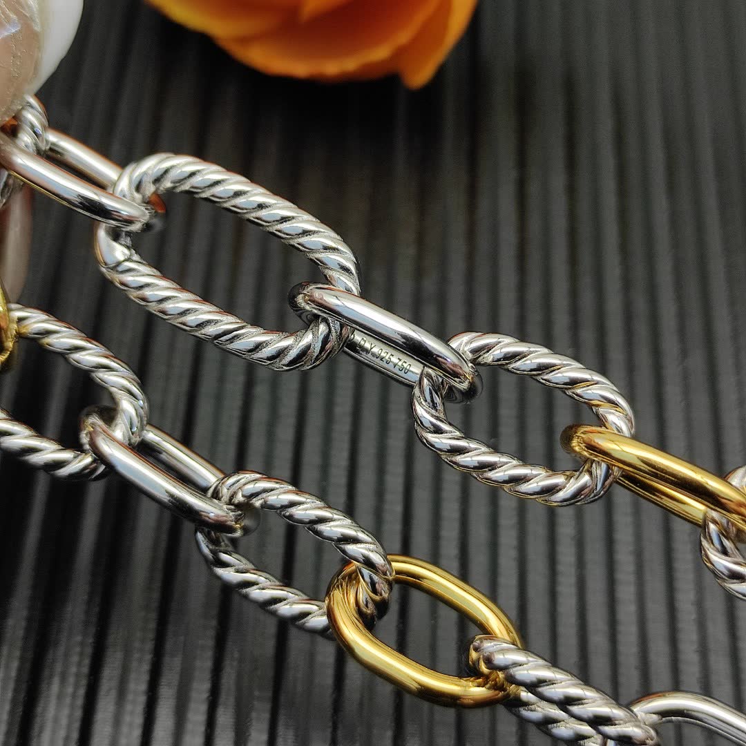 David Yurman Gold and Silver Tone Rope Chain Bracelets